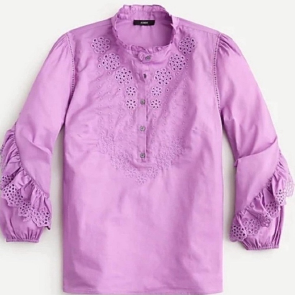JCrew NWOT eyelet cotton blouse